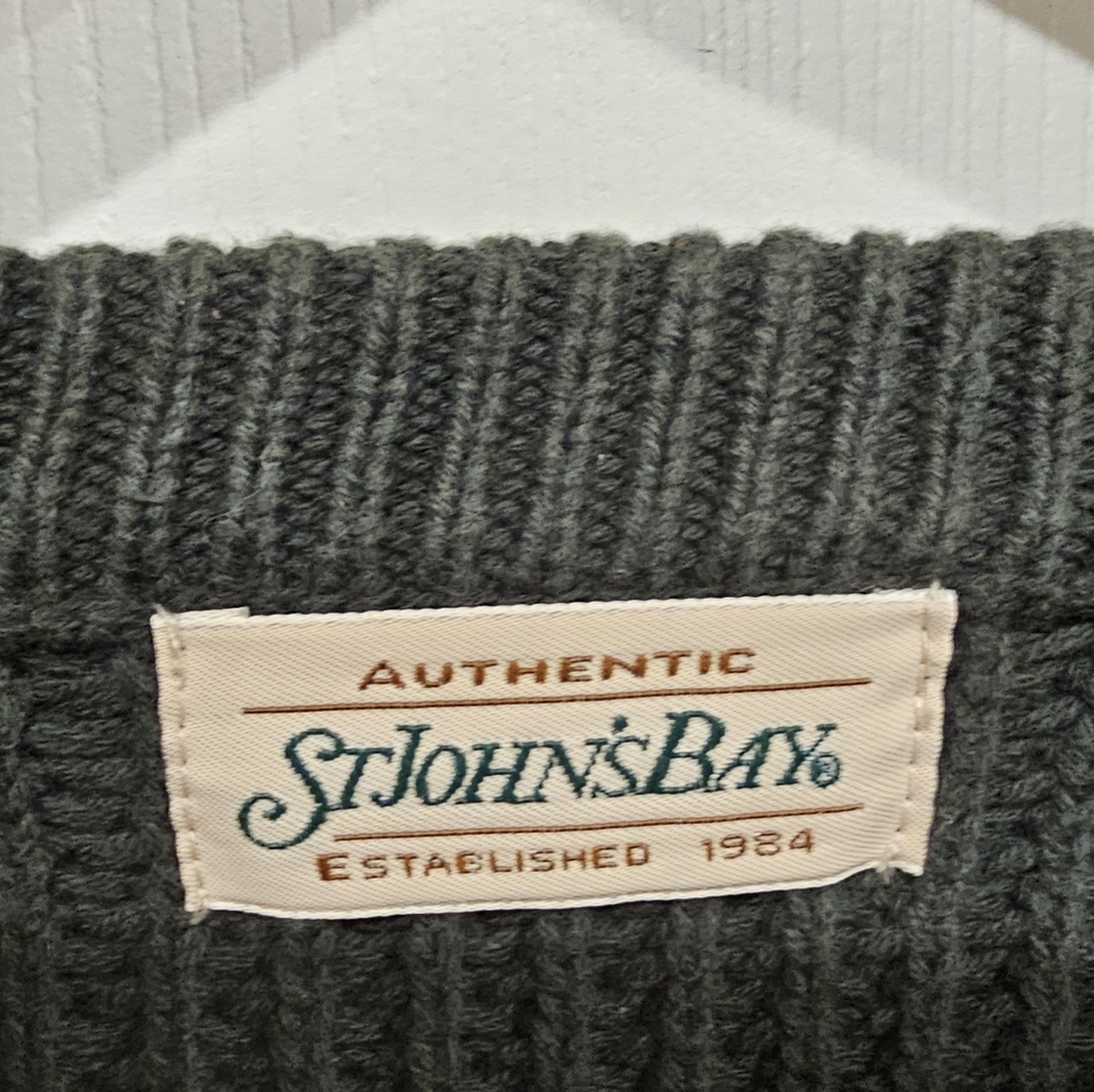 Vintage Aunthentic St. John's Bay Est. 1984 Men's Green Crewneck Sweater--XXL - Picture 6 of 8
